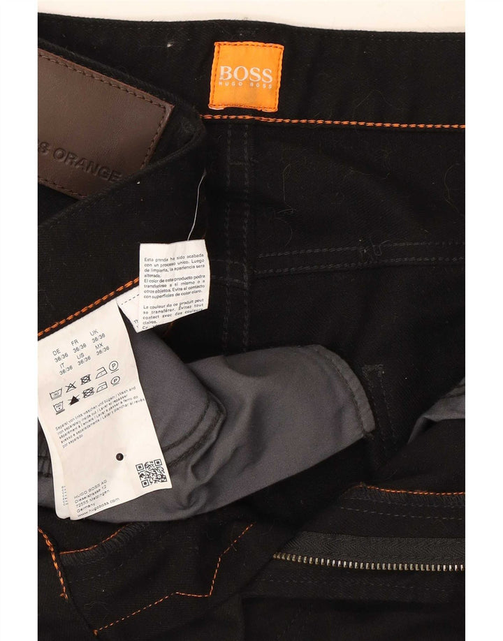 Hugo Boss Mens Slim Jeans W36 L36 Black Cotton