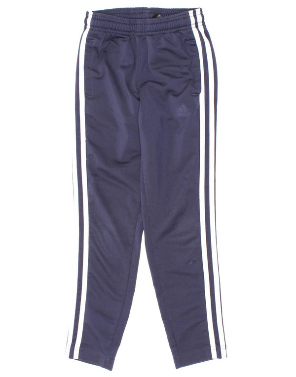 Adidas Boys Aeroready Tracksuit Trousers 7-8 Years Navy Blue Polyester