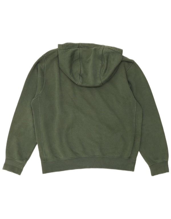 Nike Mens Graphic Hoodie Jumper Medium Green Cotton