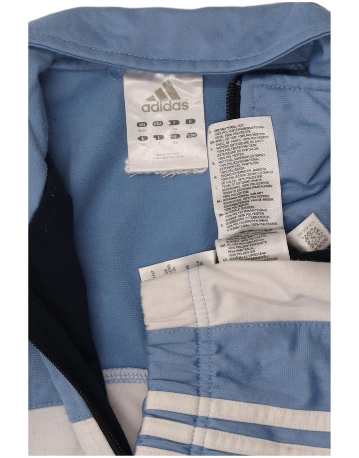 Adidas Mens Tracksuit Top Jacket UK 42/44 Large Blue Colourblock Polyester