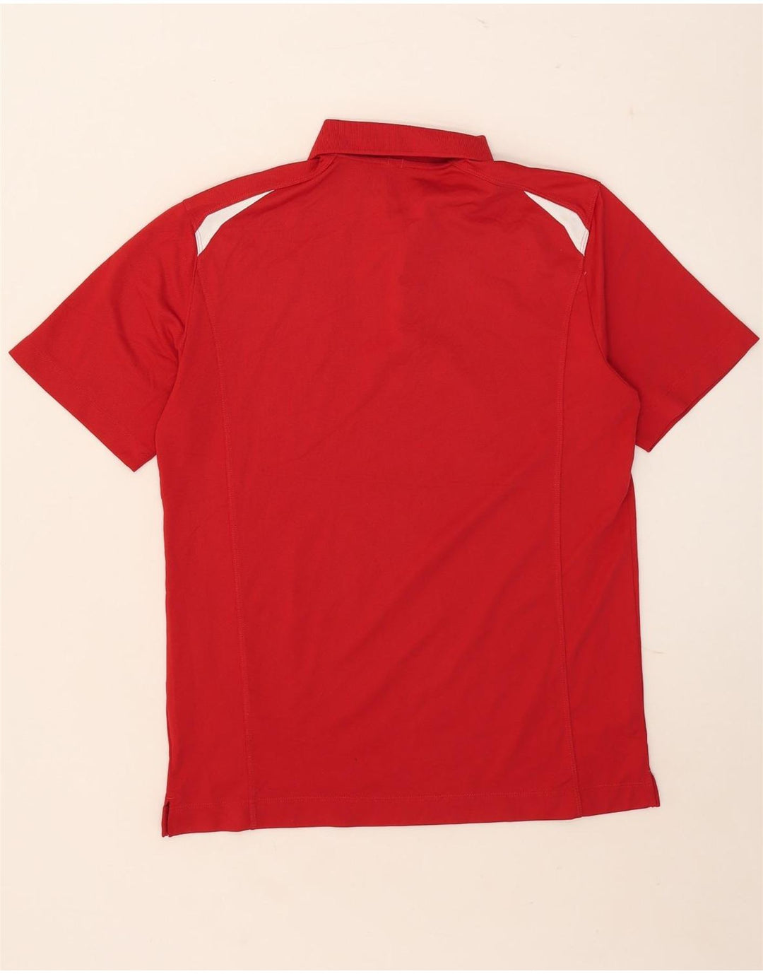Nike Mens Dri Fit Polo Shirt Medium Red Colourblock Polyester