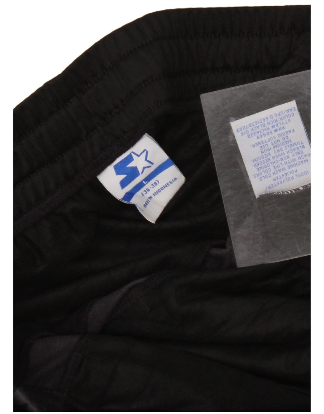 STARTER Mens Tracksuit Trousers Joggers Large  Black Colourblock Polyester