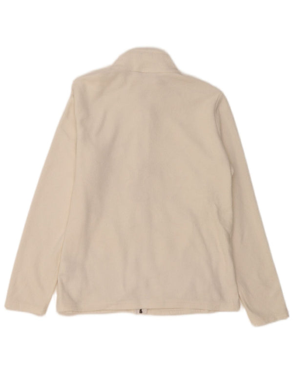 Marks & Spencer Womens Fleece Jacket UK 14 Large White Polyester