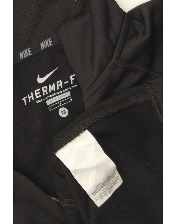 Nike Mens Therma-Fit Pullover Tracksuit Top Medium Black Colourblock