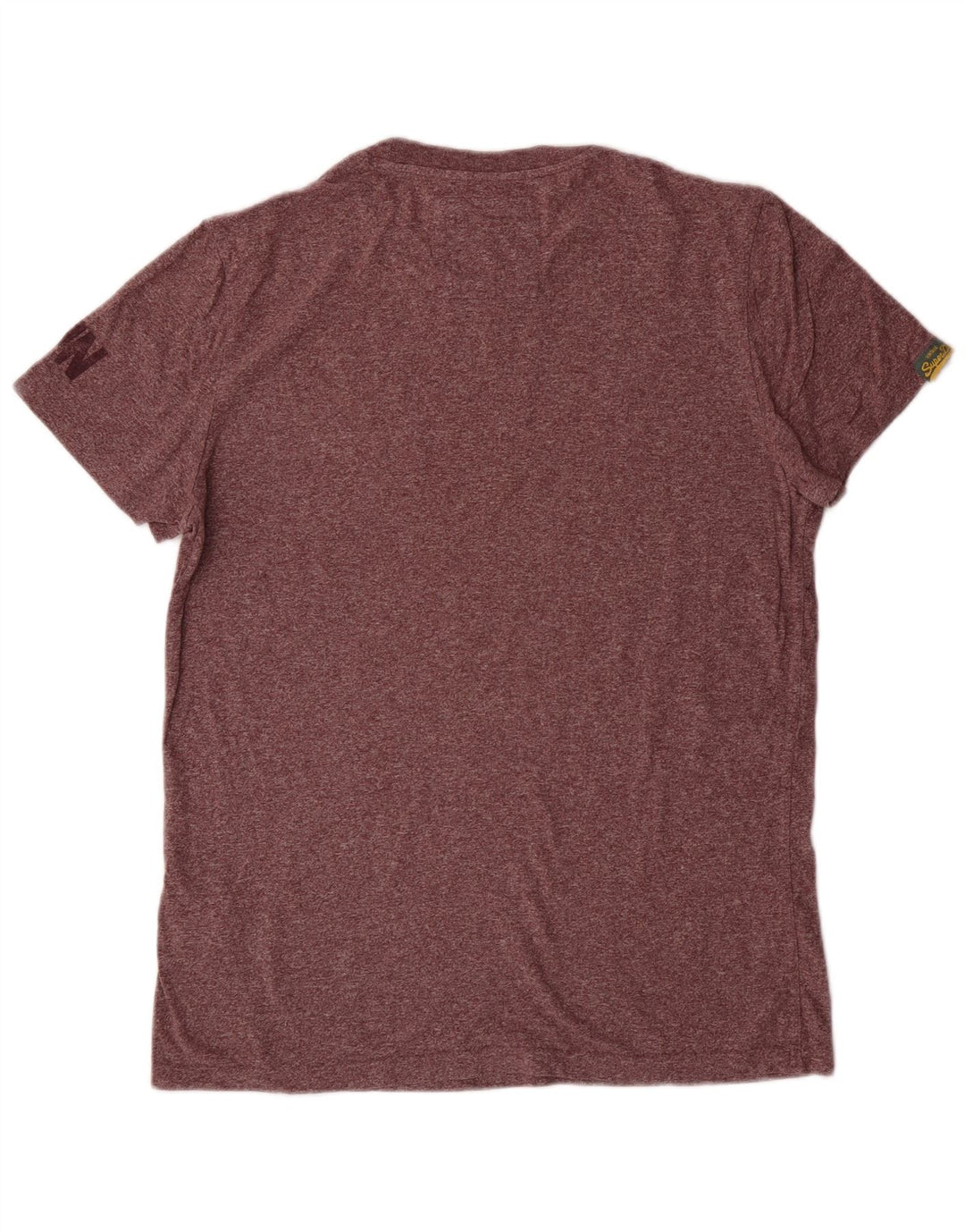 Superdry Womens Graphic T-Shirt Top Large Maroon Flecked Cotton