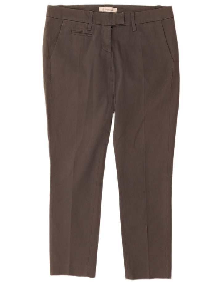 DONDUP Womens Slim Fit Chino Trousers W28 L28 Grey Cotton