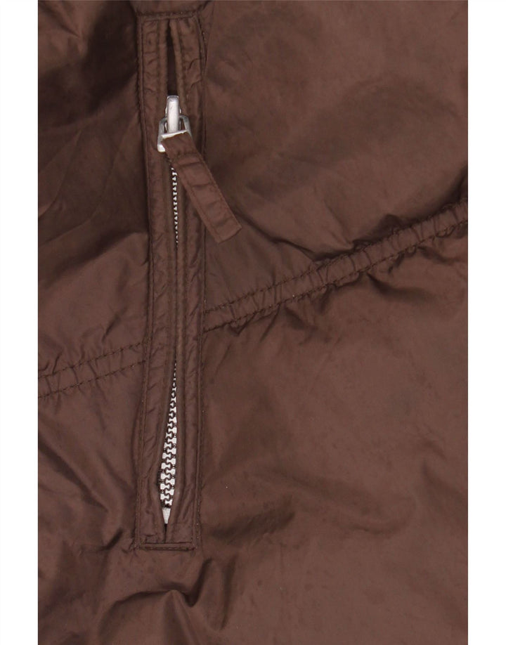 ELLESSE Mens Padded Jacket UK 42 XL Brown Polyamide