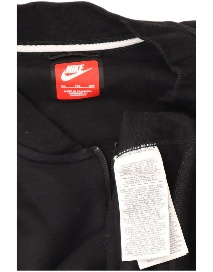 Nike Mens Tracksuit Top Jacket 2XL Black Cotton