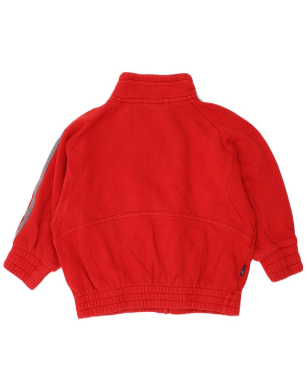 ADIDAS Boys Tracksuit Top Jacket 3-4 Years Red Cotton