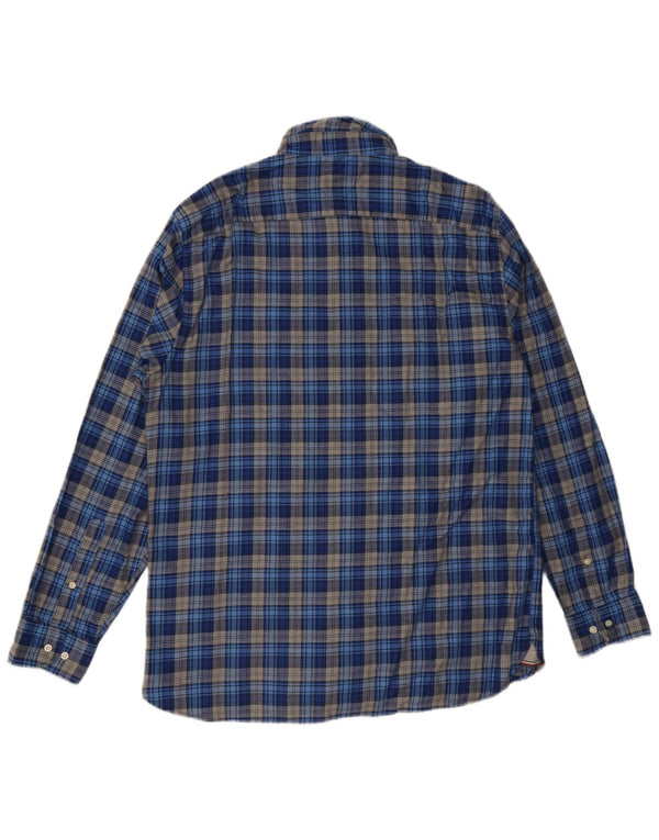 Tommy Hilfiger Mens Regular Fit Flannel Shirt XL Blue Check Cotton