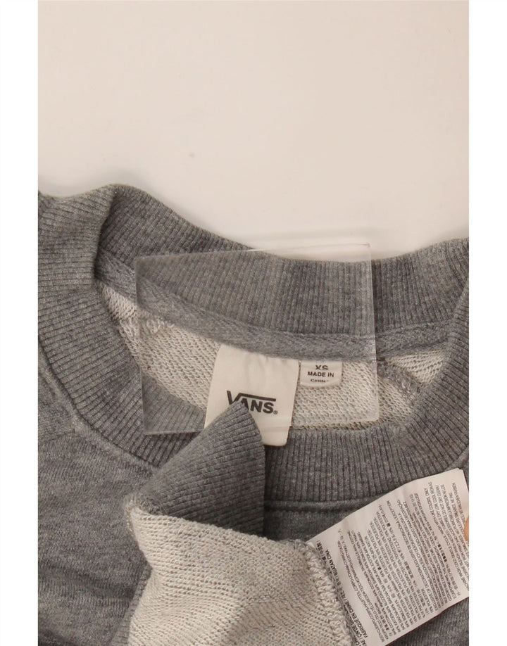 Vans Womens Oversized Graphic Sweatshirt Jumper UK 6 XS Grey Colourblock