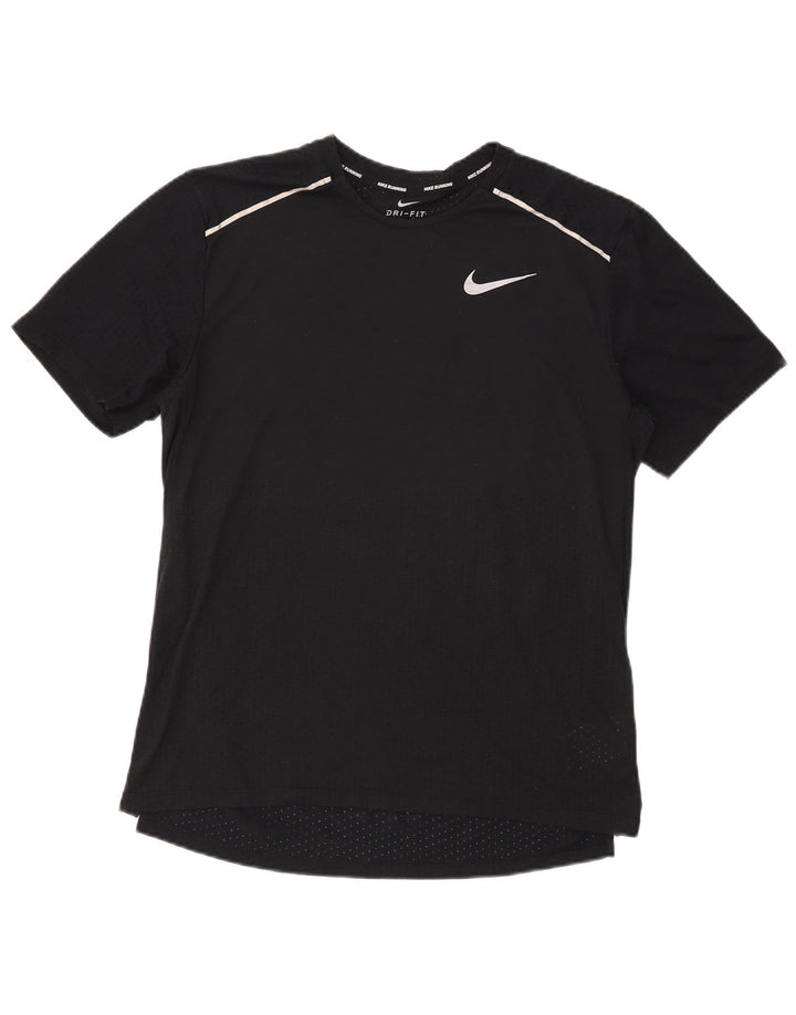 Nike Mens Dri Fit T-Shirt Top Medium Black Polyester