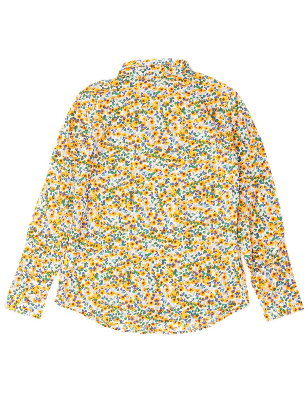 BENETTON Womens Shirt UK 10 Small Multicoloured Floral Cotton