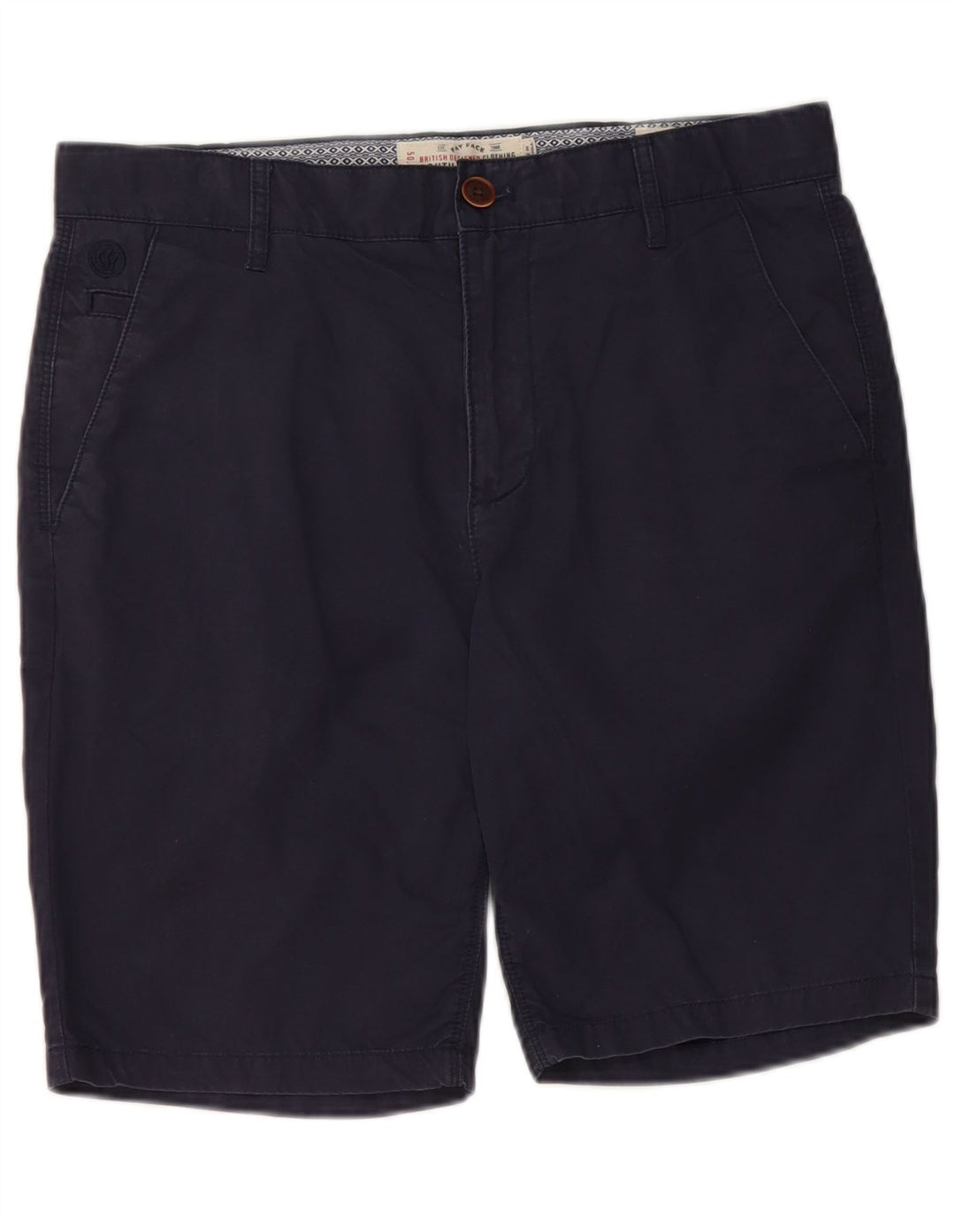 Fat Face Mens Chino Shorts  W32 Medium Navy Blue Cotton