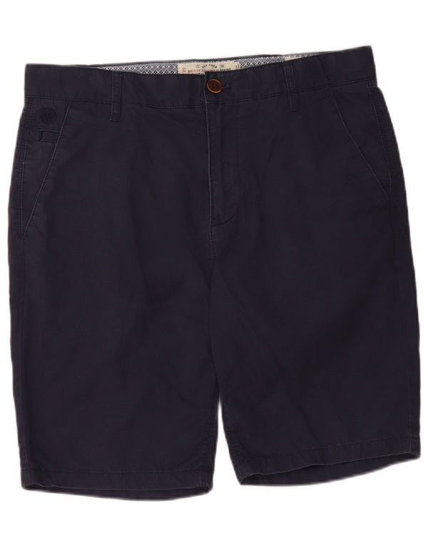 Fat Face Mens Chino Shorts  W32 Medium Navy Blue Cotton