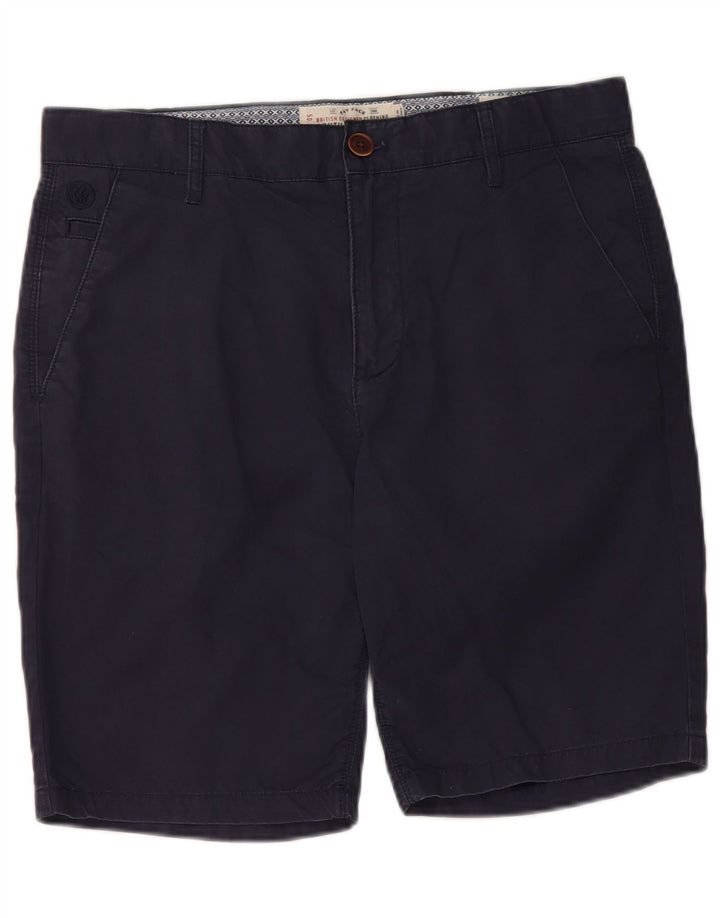 Fat Face Mens Chino Shorts  W32 Medium Navy Blue Cotton