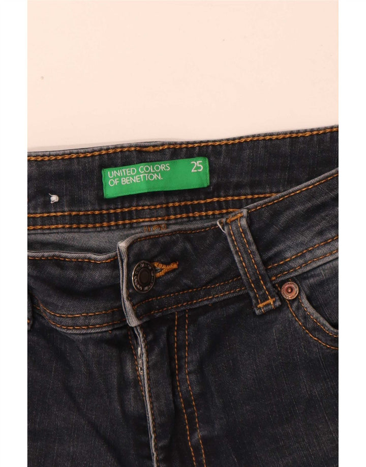 Benetton Womens Flared Jeans W25 L33 Blue