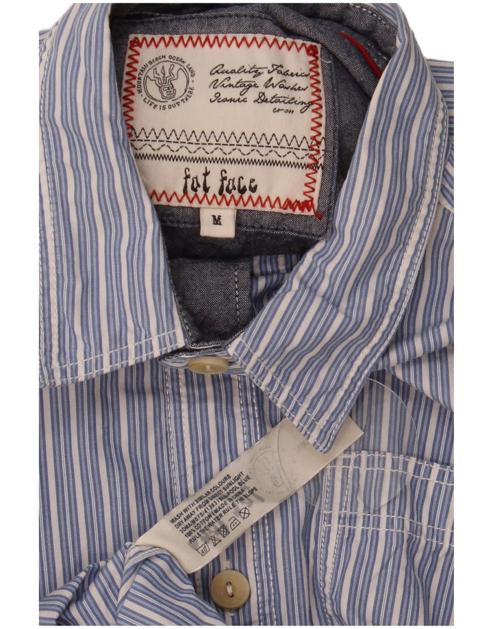 Fat Face Mens Shirt Medium Blue Striped Cotton