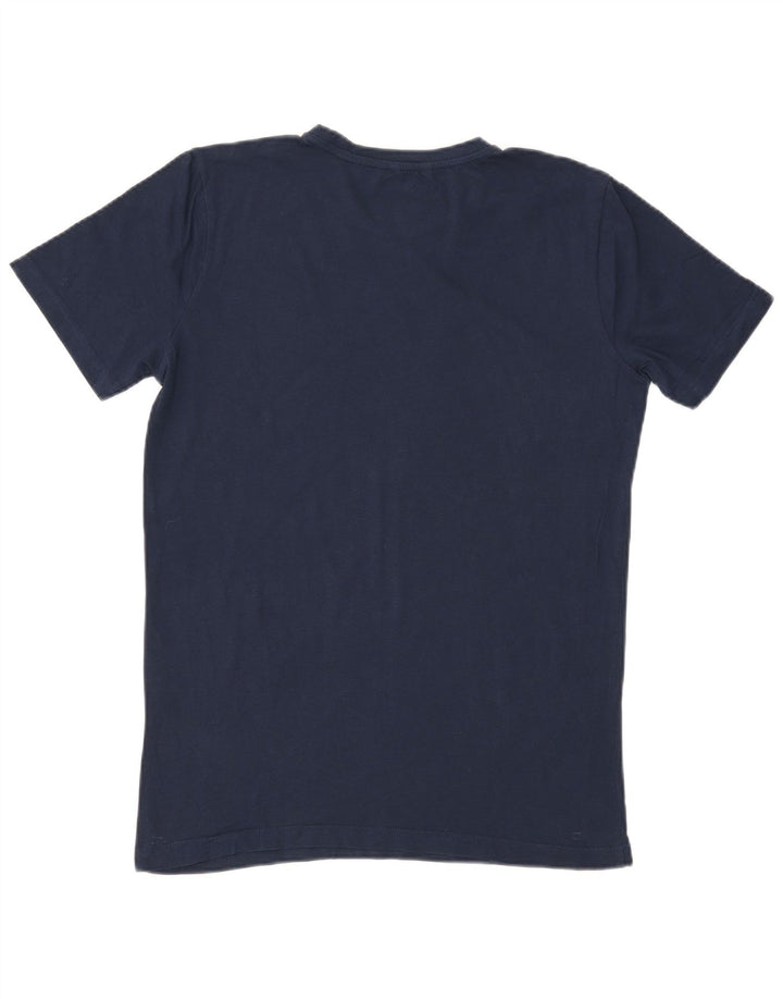 CARRERA Mens Graphic T-Shirt Top Medium Navy Blue Cotton