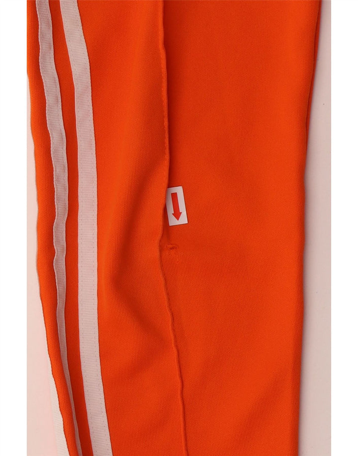 ADIDAS Womens Tracksuit Trousers UK 6 XS Orange Polyester
