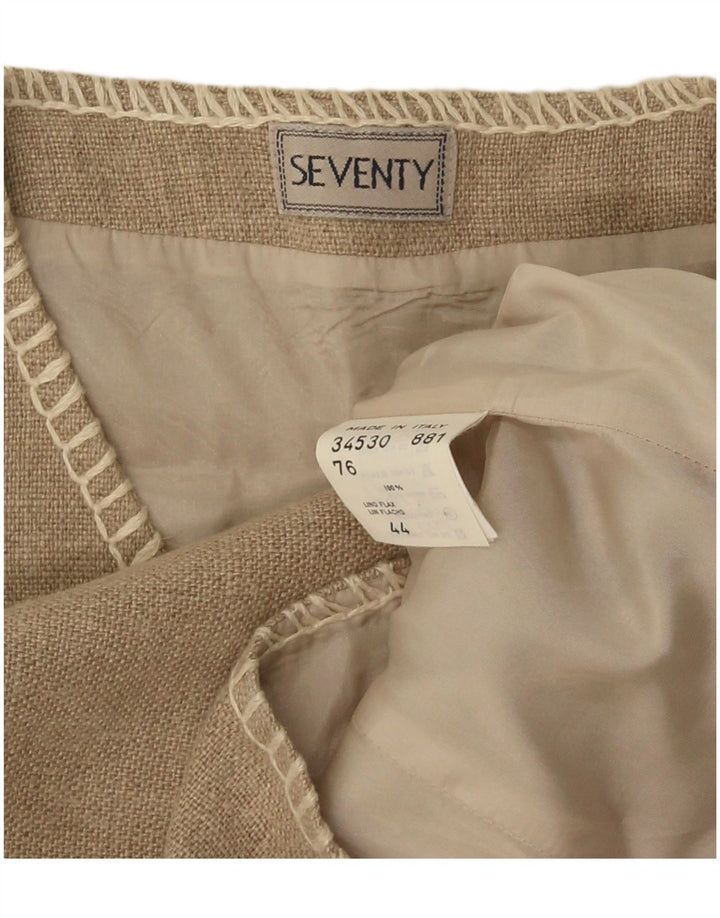 Seventy Womens Waistcoat IT 44 Medium Beige Flax