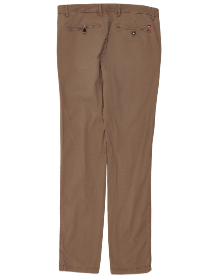 TOMMY HILFIGER Mens Slim Chino Trousers W34 L33  Beige Cotton