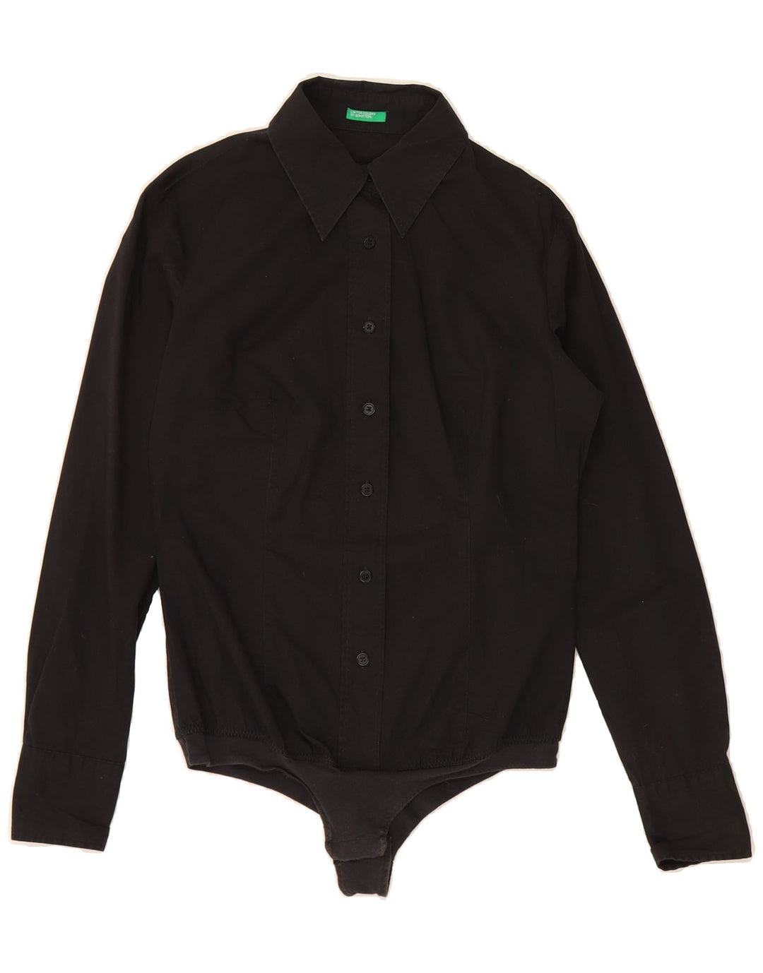 BENETTON Womens Shirt Bodysuit UK 14 Large Black Vintage Benetton and Second-Hand Benetton from Messina Hembry 