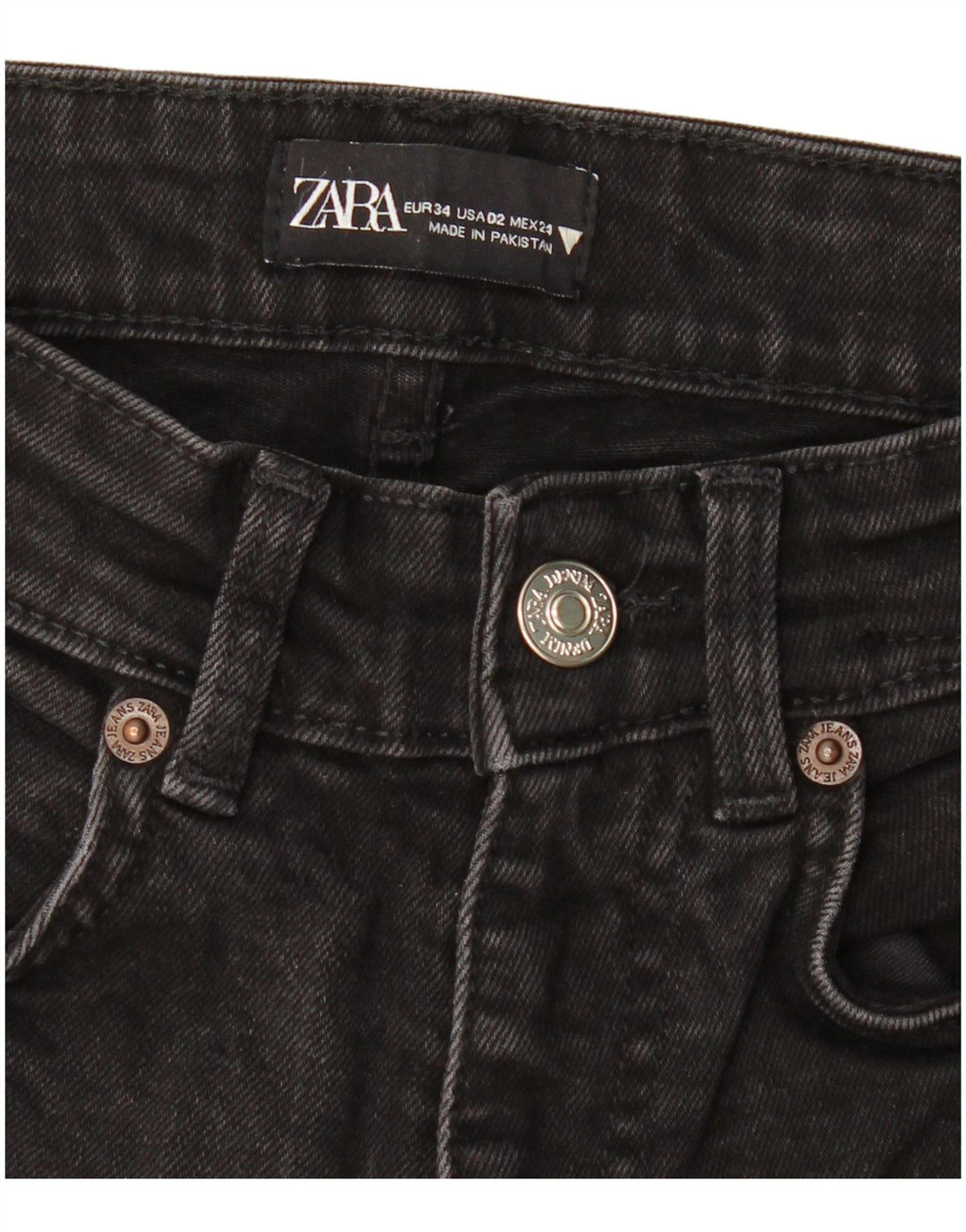 ZARA Womens Bootcut Jeans EU 34 2XS W24 L26 Black