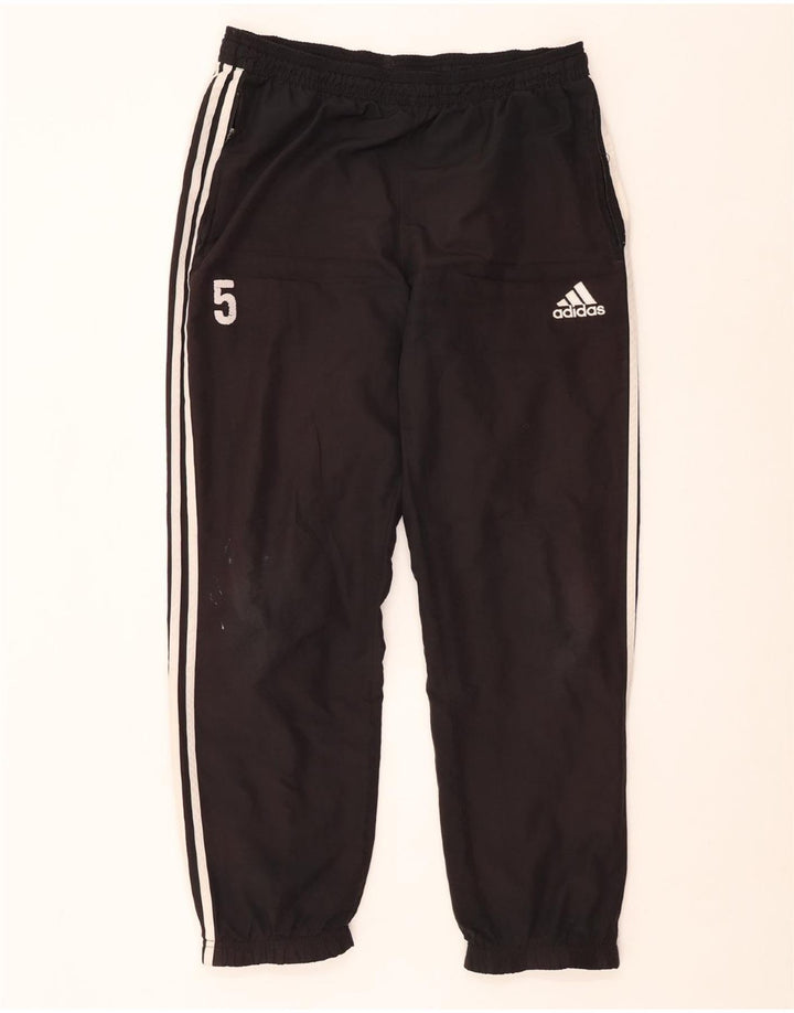 ADIDAS Mens Graphic Tracksuit Trousers Joggers Large Black Polyester
