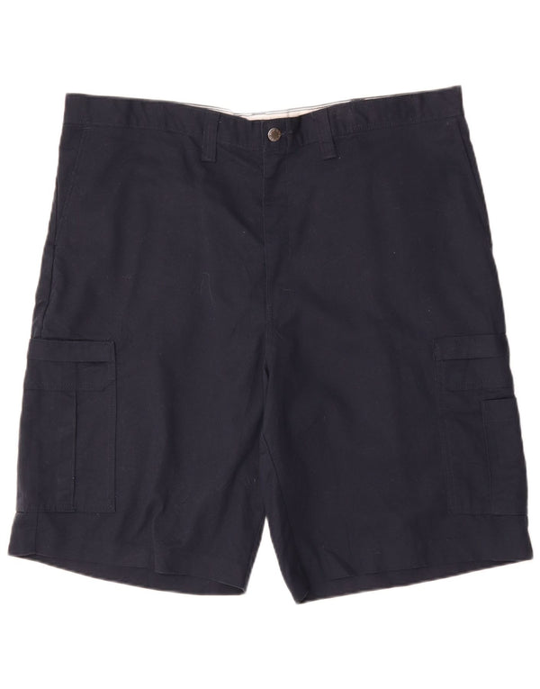 DICKIES Mens Cargo Shorts W42 2XL Navy Blue Polyester