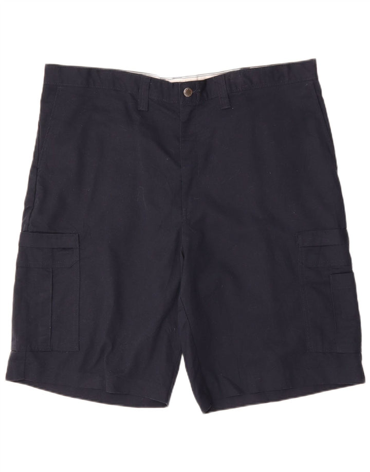 DICKIES Mens Cargo Shorts W42 2XL Navy Blue Polyester