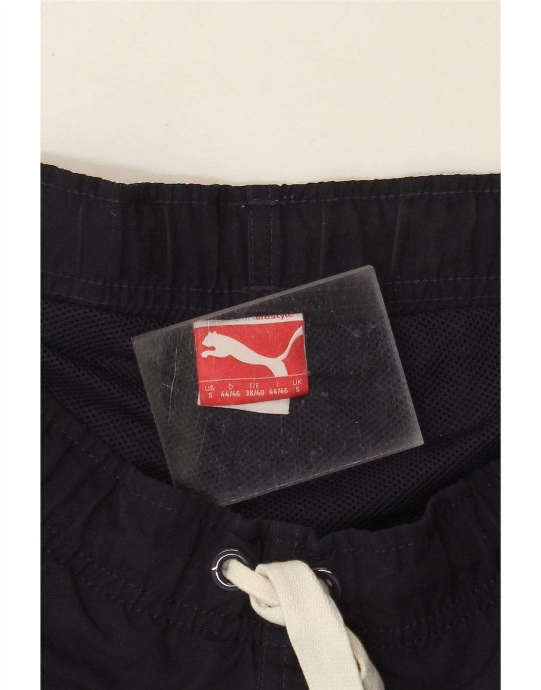 PUMA Mens Graphic Sport Shorts Small  Navy Blue Cotton