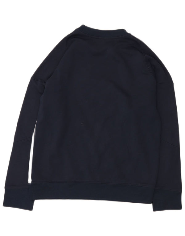 NIKE Boys Sweatshirt Jumper 10-11 Years Medium Navy Blue Colourblock