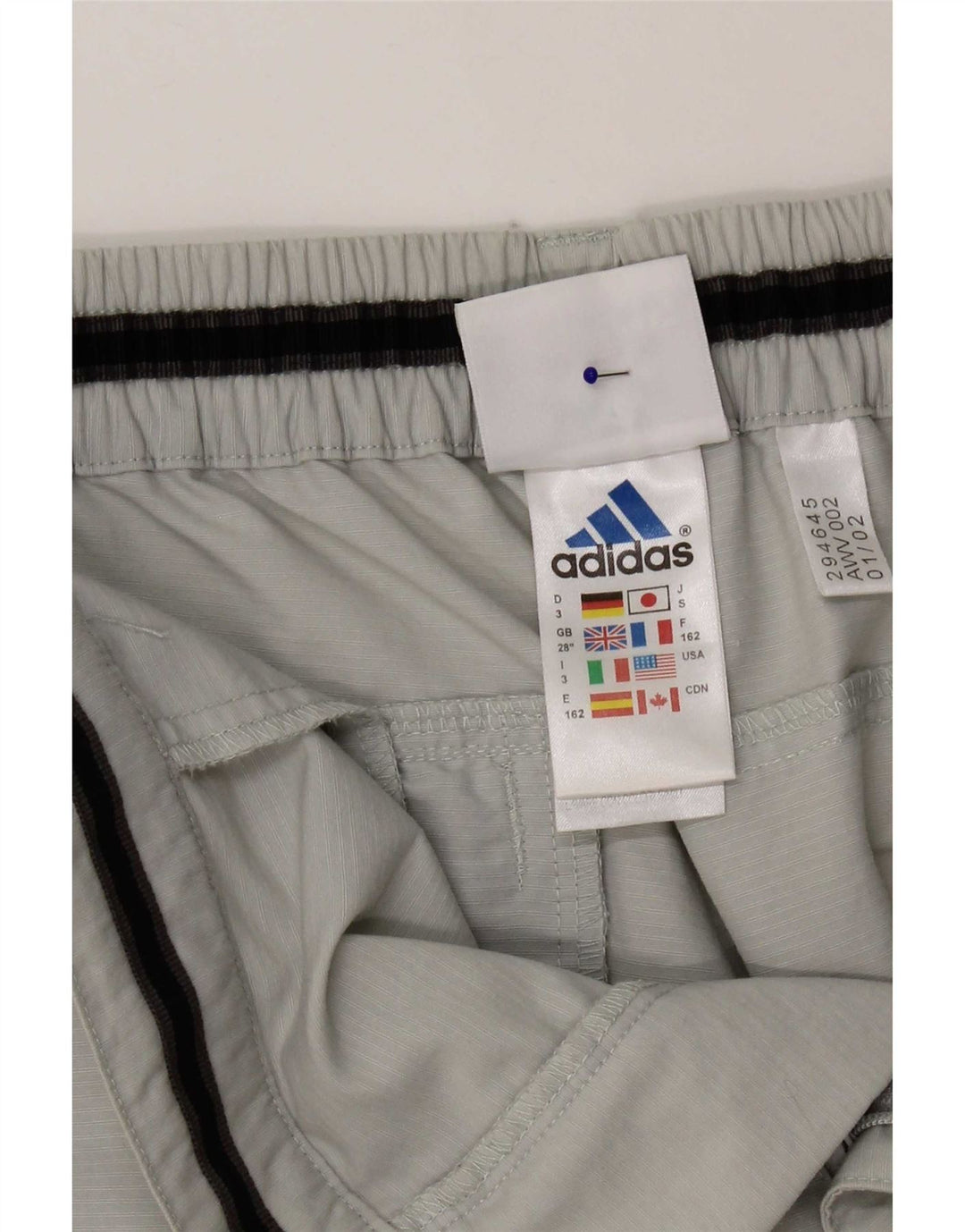 Adidas Womens Capri Trousers W28 L20 Grey Polyamide