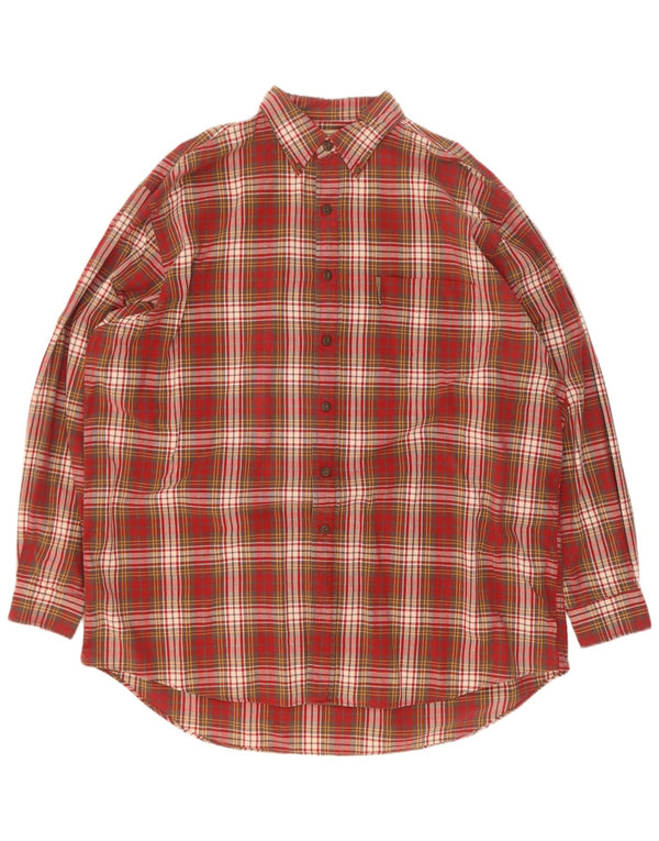 Abercrombie & Fitch Mens Big Shirt 2XL Red Check