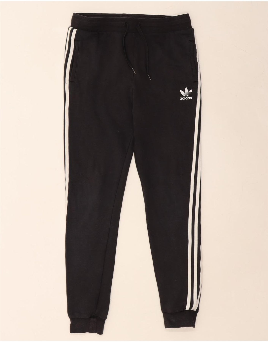 ADIDAS Boys Tracksuit Trousers Joggers 14-15 Years  Black Cotton