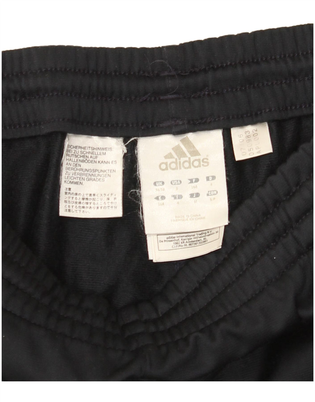 ADIDAS Mens Tracksuit Trousers Large  Black Polyester
