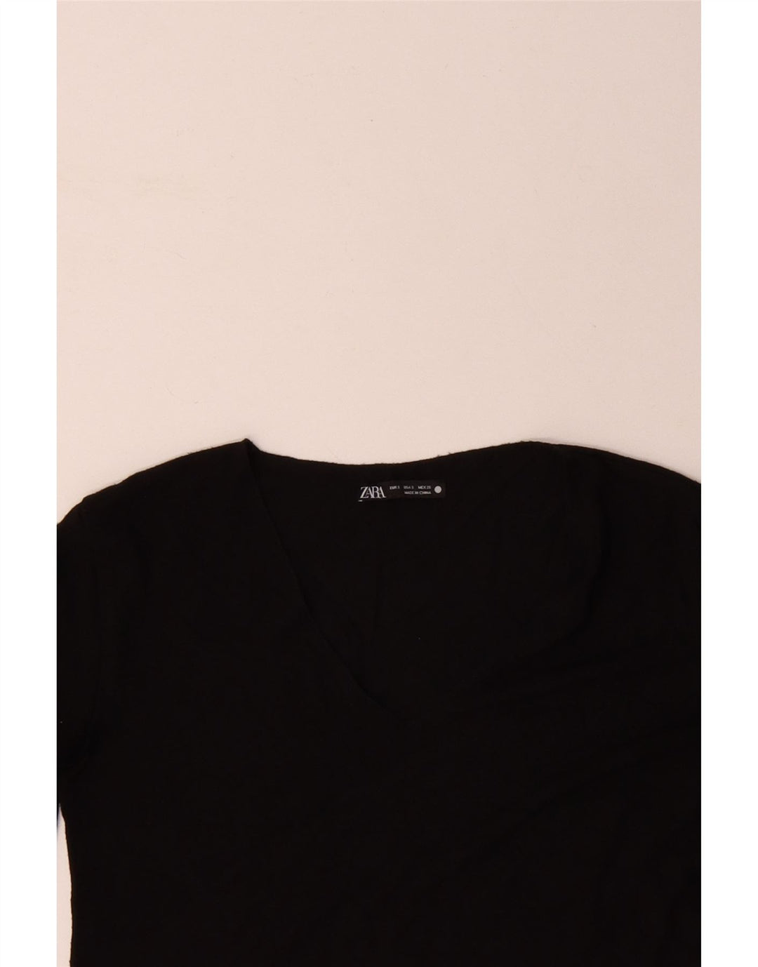 ZARA Womens Top Long Sleeve UK 10 Small Black