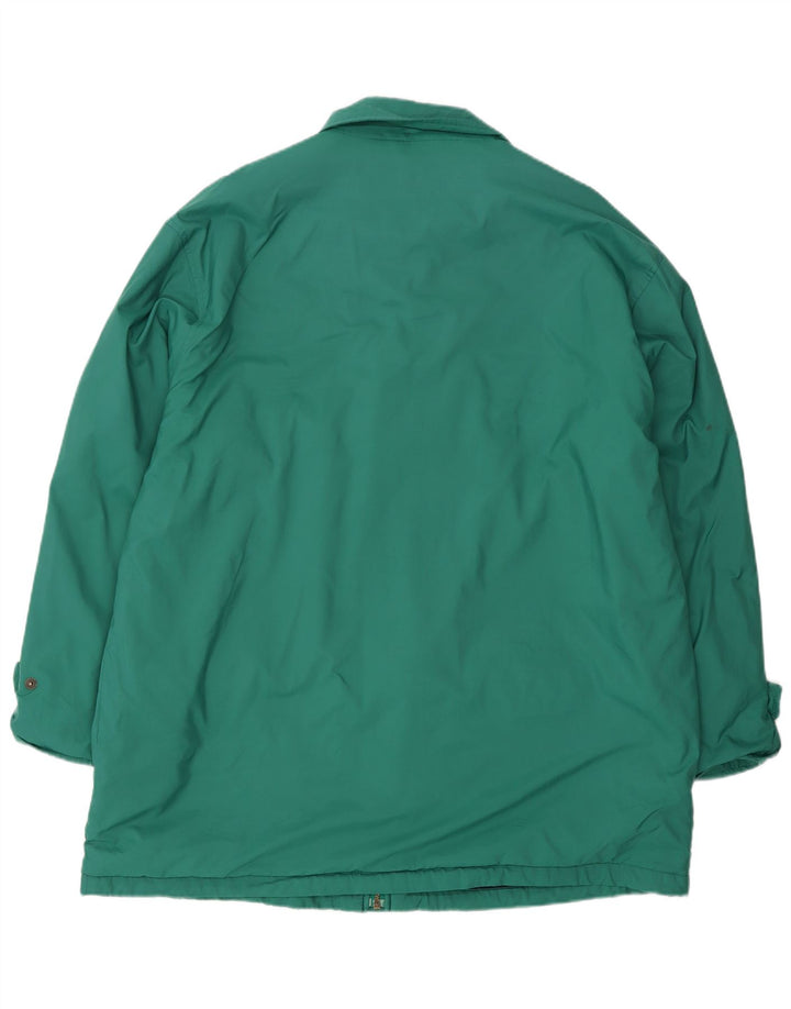 Eddie Bauer Womens Oversized Windbreaker Jacket UK 18 XL Green Nylon