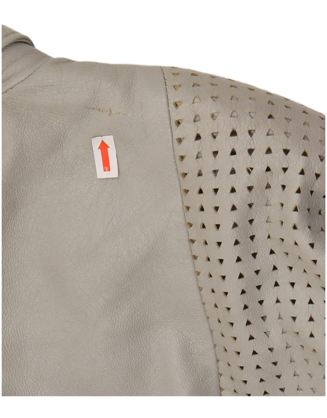 GABRIELLA BENELLI Womens Oversized Jacket EU 36 Small Grey Leather