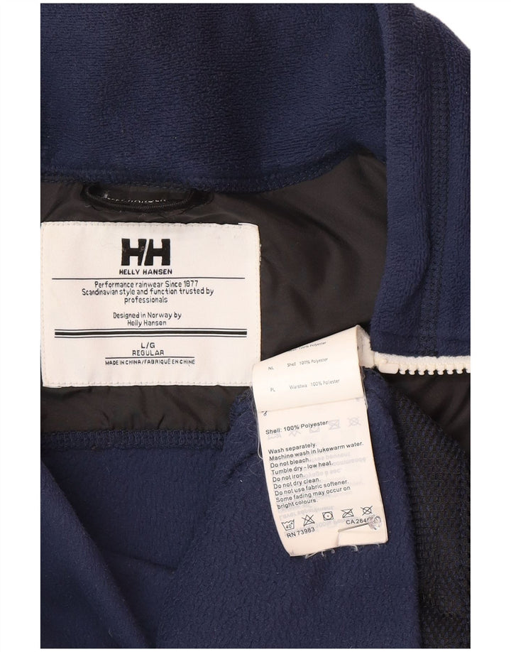 Helly Hansen Mens Regular Fit Fleece Jacket UK 40 Large Navy Blue Polyester