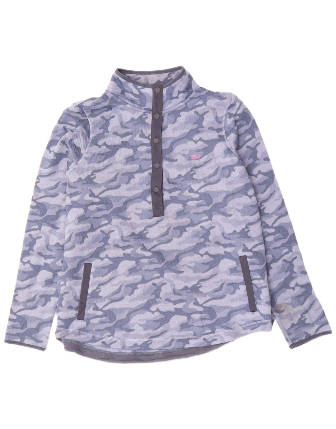 Vineyard Vines Womens Oversized Sweatshirt Jumper UK 18 XL Blue Camouflage