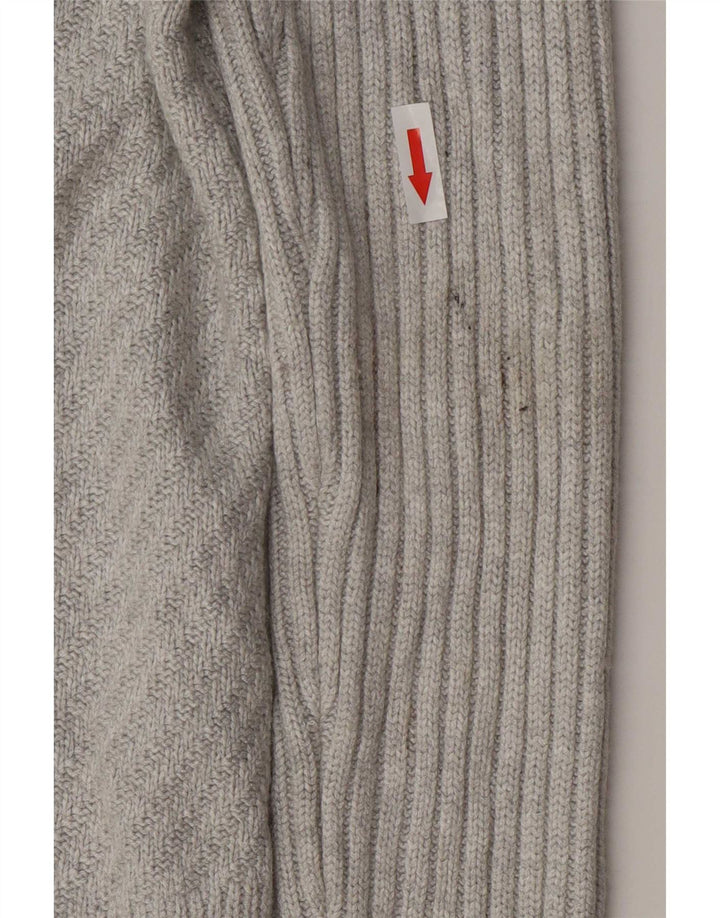 Marks & Spencer Womens Longline Open Cardigan Sweater UK 10 Small Grey