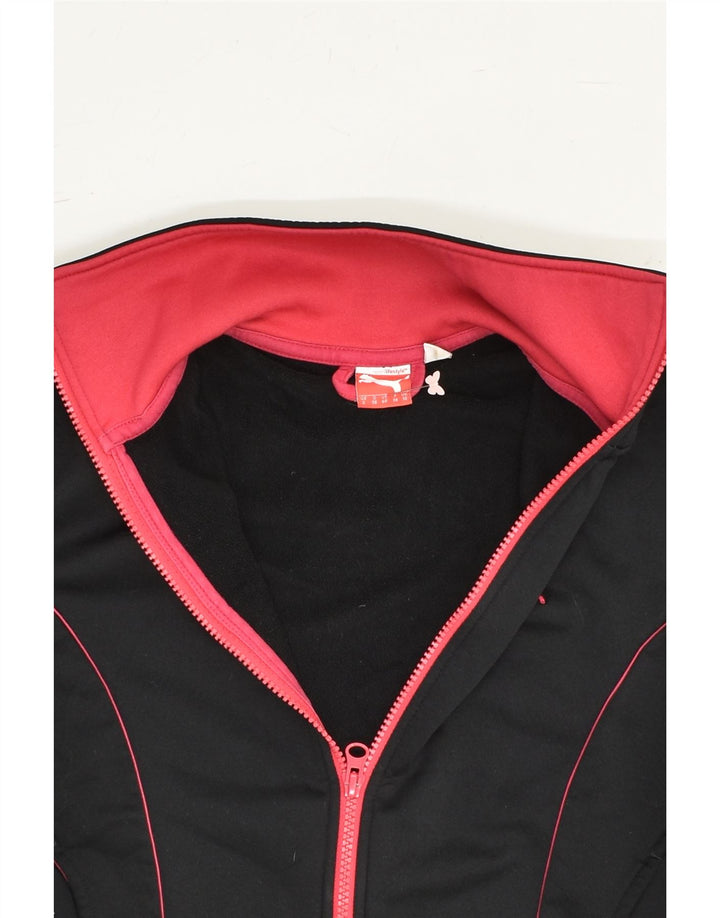 PUMA Womens Tracksuit Top Jacket UK 10 Small Black | Vintage Puma | Thrift | Second-Hand Puma | Used Clothing | Messina Hembry 