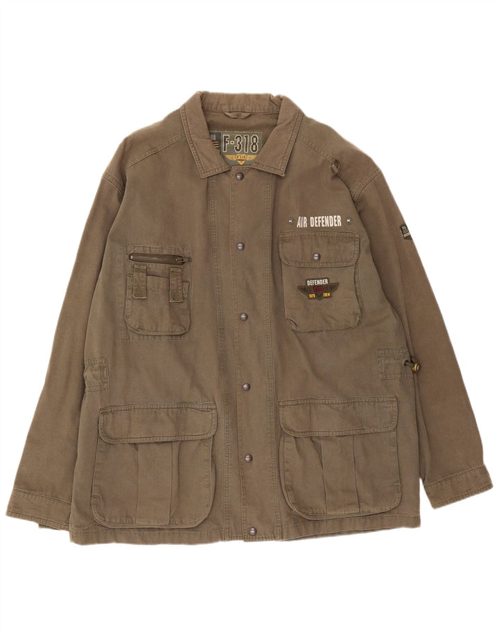 Vintage Mens Utility Jacket IT 52 XL Grey
