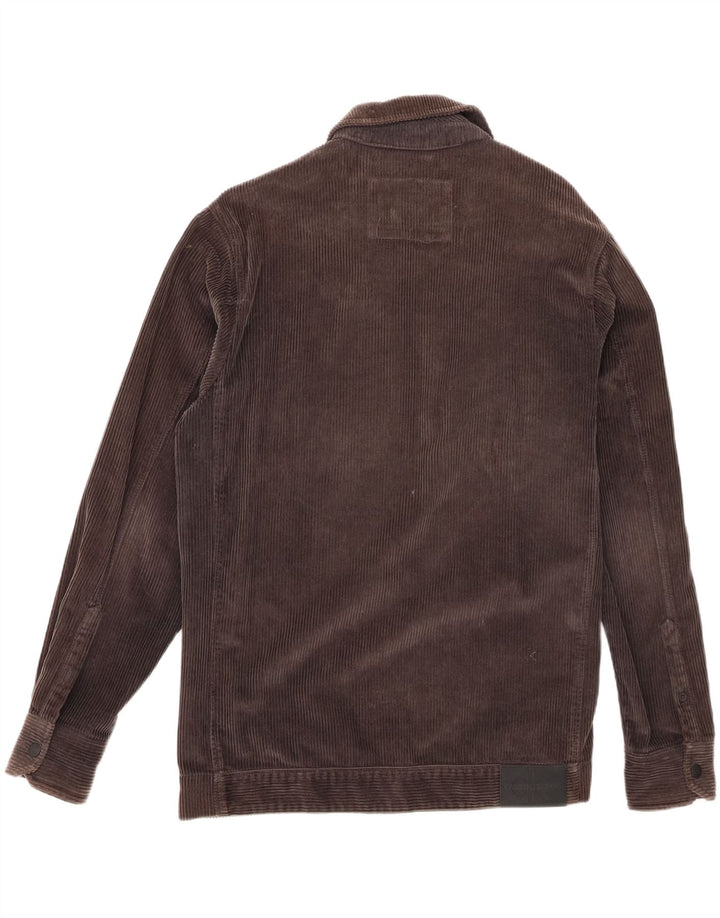 Calvin Klein Jeans Mens Corduroy Jacket UK 38 Medium Brown