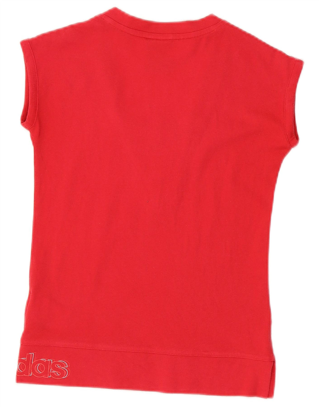 ADIDAS Girls Graphic T-Shirt Top 11-12 Years Pink Cotton