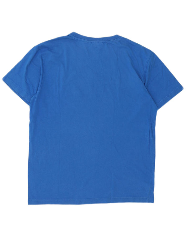 Fila Mens Graphic T-Shirt Top Large Blue Cotton