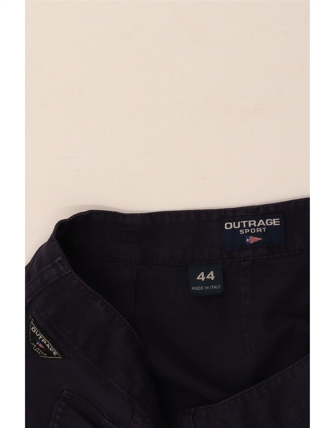 VINTAGE Womens Mini Wrap Skirt IT 44 Medium W28 Navy Blue Cotton