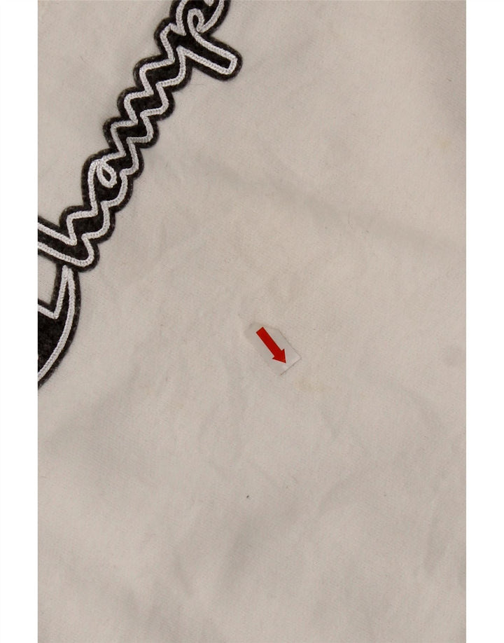 Champion Womens Graphic Sweatshirt Jumper UK 16 Large White Polyester